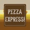 Text sign showing Pizza Express. Conceptual photo fast delivery of pizza at your doorstep Quick serving Dashed Stipple