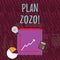 Text sign showing Plan 2020. Conceptual photo detailed proposal doing achieving something next year Investment Icons of