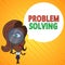 Text sign showing Problem Solving. Conceptual photo process of finding solutions to difficult or complex issues Woman