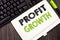 Text sign showing Profit Growth. Conceptual photo Objectives Interrelation of Overall Sales Market Shares