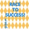 Text sign showing Race To Success. Conceptual photo Competition for good development successful business Harlequin