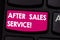 Text sign showing After Sales Service. Conceptual photo support provided after merchandise have been sold Keyboard key