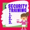 Text sign showing Security Training. Internet Concept providing security awareness training for end users