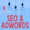 Text sign showing Seo And Adwords. Word for they are main tools components of Search Engine Marketing Abstract