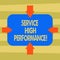 Text sign showing Service High Perforanalysisce. Conceptual photo Managing utilization of resources Uptime guarantee