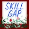 Text sign showing Skill Gap. Business idea Refering to a person's weakness or limitation of knowlege