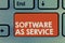 Text sign showing Software As Service. Conceptual photo On Demand licensed on Subscription and centrally hosted