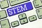 Text sign showing Stem. Conceptual photo Life Sciences Engineering in all aspect Continuous expanding technology