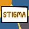 Text sign showing Stigma. Word Written on feeling of disapproval that most people in society have