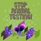 Text sign showing Stop Animal Testing. Conceptual photo scientific experiment which live animal forced undergo Colorful
