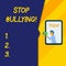 Text sign showing Stop Bullying. Conceptual photo stop the aggressive behaviour among school aged children.