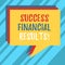 Text sign showing Success Financial Results. Conceptual photo amount of profit a company makes during a period Stack of Speech