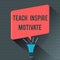 Text sign showing Teach Inspire Motivate. Conceptual photo Spark the Imagination to Feel the need to Learn