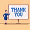 Text sign showing Thank You. Conceptual photo polite expression used when acknowledging gift service compliment Female
