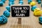 Text sign showing Thank You See You Again. Conceptual photo Appreciation Gratitude Thanks I will be back soon Paperclip