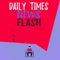 Text sign showing Daily Times News Flash. Conceptual photo fast response to actions happened in article way View young man sitting