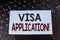 Text sign showing Visa Application Motivational Call. Conceptual photo sheet to provide your basic information written on Sticky N