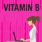 Text sign showing Vitamin B. Conceptual photo Highly important sources and benefits of nutriments folate photo of Young