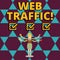 Text sign showing Web Traffic. Conceptual photo amount of data sent and received by visitors to website Businesswoman