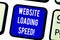 Text sign showing Website Loading Speed. Conceptual photo time takes to display the entire content of a webpage Keyboard