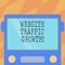 Text sign showing Website Traffic Growth. Conceptual photo marketing metric that measures visitors of a site Drawn Flat