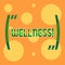 Text sign showing Wellness. Conceptual photo Making healthy choices complete mental physical relaxation Different Sizes