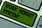 Text sign showing Work Permit System. Conceptual photo formal written systems used control certain types work Keyboard