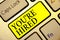 Text sign showing You re are Hired. Conceptual photo New Job Employed Newbie Enlisted Accepted Recruited Keyboard yellow key Inten