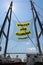 Text United For Climate on the board of Greenpeace Rainbow Warrior sailing ship at the Port of