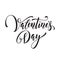 Text for Valentine Day greeting, vector hand drawn calligraphy