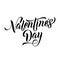 Text for Valentine Day greeting, vector hand drawn calligraphy