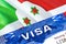 text VISA on Burundi visa stamp in passport. passport traveling abroad concept. Travel to Burundi concept - selective focus,3D