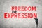 Text on wall, Freedom of Expression