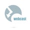 Text webcast. Business concept . Logo element and Abstract web Icon