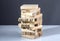 The text on the wooden blocks VALUE AT RISK