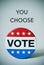 Text you choose and badge for the US election