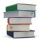 Textbook stack books five 5 blank different colorful icon