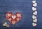 Textile applique for Valentine\'s Day.