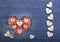 Textile applique for Valentine\'s Day.