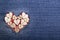 Textile applique for Valentine\'s Day.