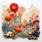 Textile Art Installation Hyper-detailed Felt And Coral Sculptures