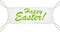 Textile Banner with Happy Easter Text. Vector