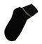 A textile black sock isolated on a white background