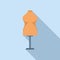 Textile craft mannequin icon flat vector. Tailor clothes