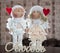 Textile doll handmade - a couple of angels