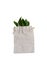 Textile eco bag with lemon leaves