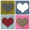 Textile heart collage