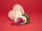 Textile heart, toy heart, chocolate, valentines day decor