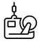 Textile mill equipment icon, outline style