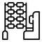 Textile mill icon, outline style